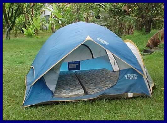 Área De Camping En Campismo Tienda De Campaña Acampar En El Rio Filobobos Tlapacoyan Veracruz